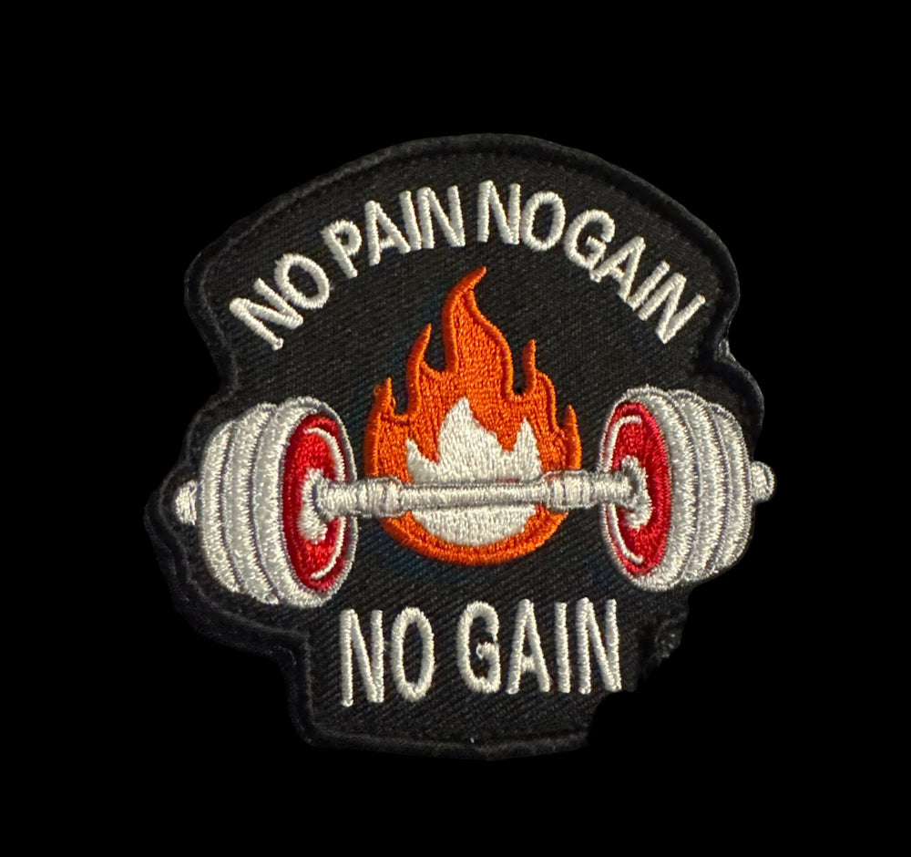 No Pain No Gain Velcro Patch